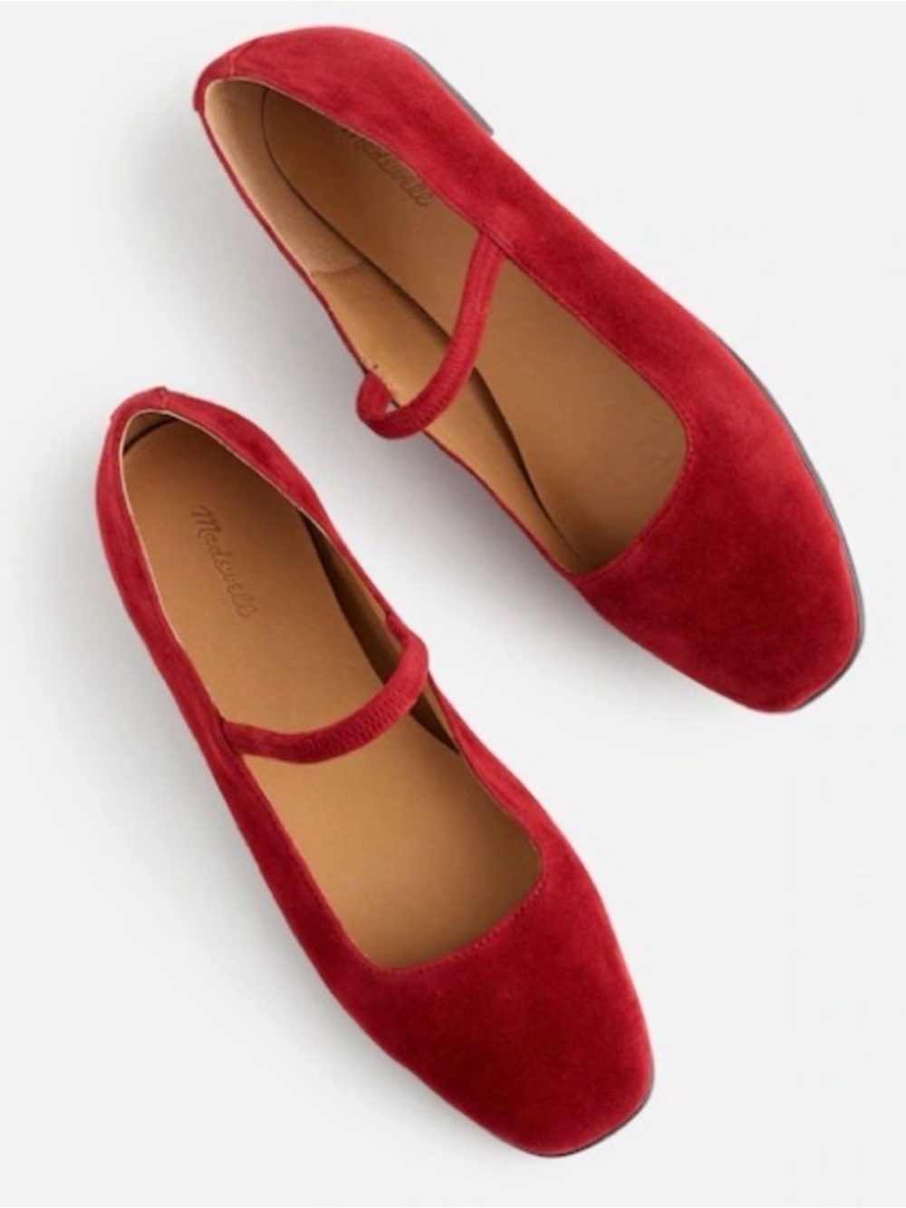 NWT Madewell Greta Suede Ballet Flats
Ballerina Ruby Port Red Burgundy Leather